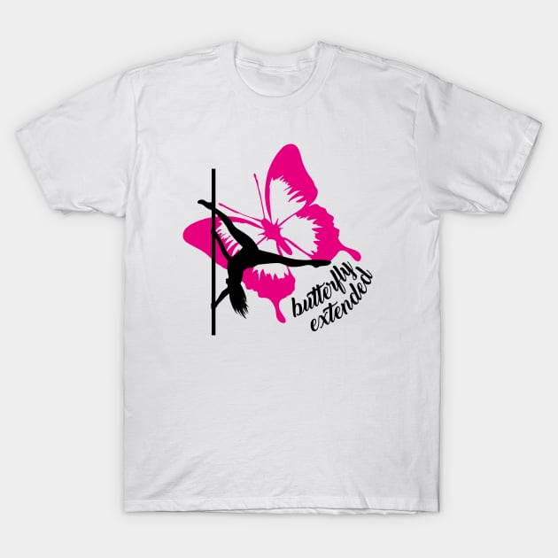 Pole Dance Butterfly Extended T-Shirt by milemile